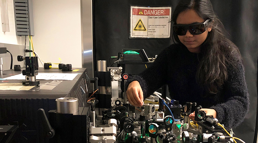 Graduate student Anchita Addhya at a