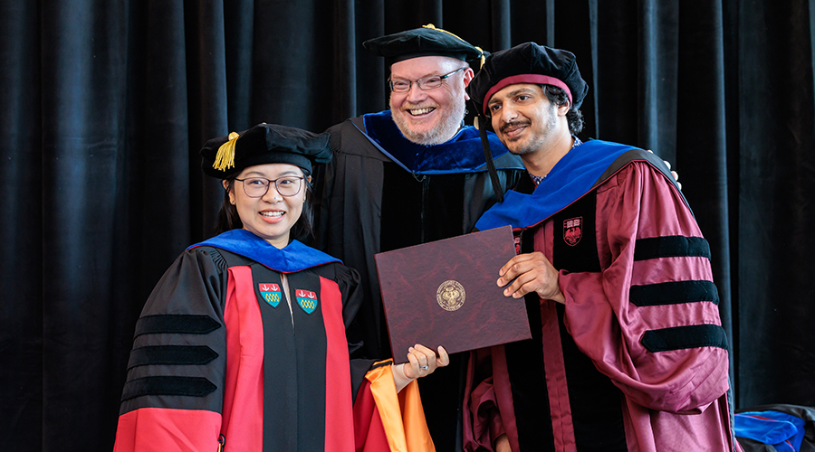 Materials faculty and student