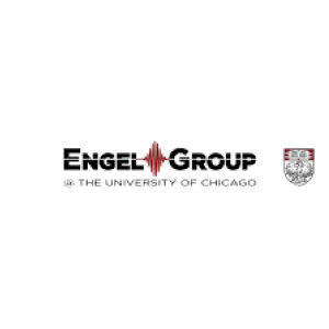 Logo for the Engel Group at The University of Chicago, featuring bold text with a stylized waveform integrated into the word “Engel,” representing research in ultrafast spectroscopy, quantum dynamics, and molecular energy transport.