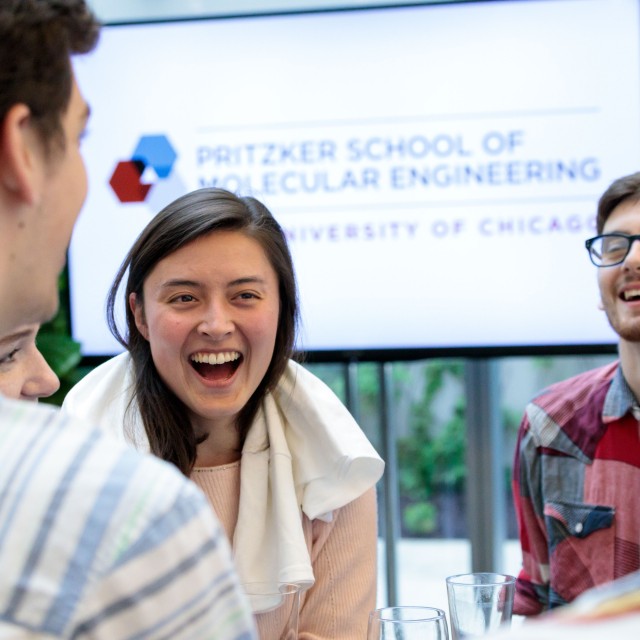 students gather at PME