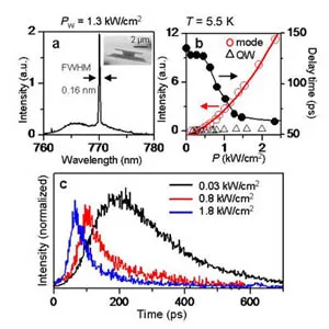 Optical spectra and decay measurements from a semiconductor microcavity at 5.5 K. Narrow cavity resonances and shortened emission lifetimes demonstrate enhanced spontaneous emission and modified spin-related optical dynamics inside the microcavity structure.